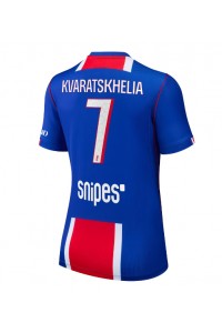 Paris Saint-Germain Khvicha Kvaratskhelia #7 Fotballdrakt Hjemme Klær Dame 2026-27 Korte ermer
